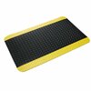 Crown Matting Technologies Industrial Deck Plate 2'x3' Black w/Yellow CD 0023YB